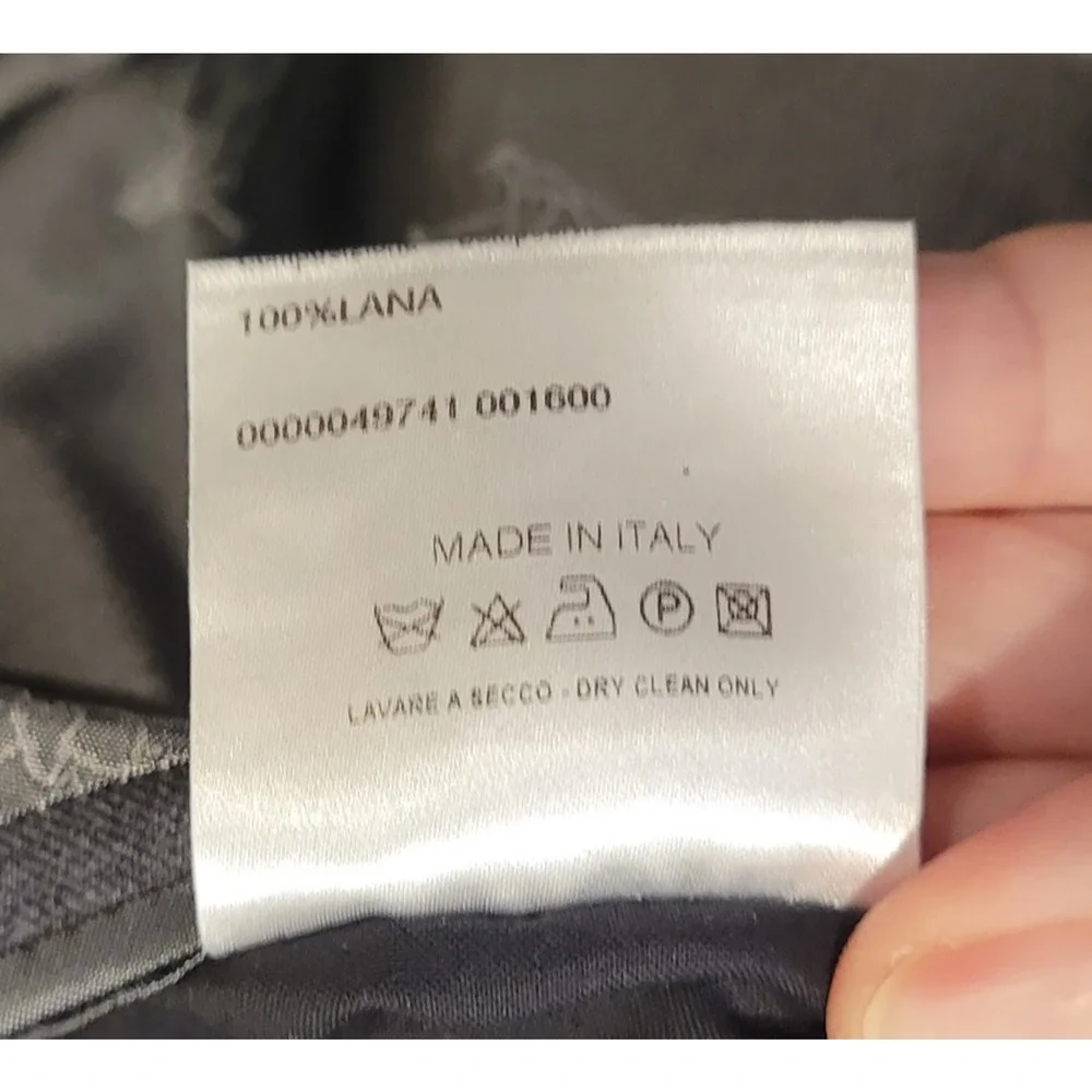 Brioni Mens Gray Wool Colosse Double Vented Blazer Suit Jacket Size 44R Classic